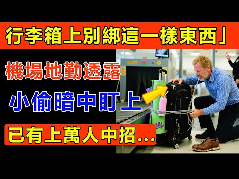 機場地勤透露！行李箱上千萬別綁這「1樣東西」，看似方便，其實是偷竊暗號！已有上萬人中招！#機場 #行李箱 #防盜 #旅遊安全 #地勤 #行李打包 #出國必看 #偷竊暗號 #旅遊陷阱 #託運行李