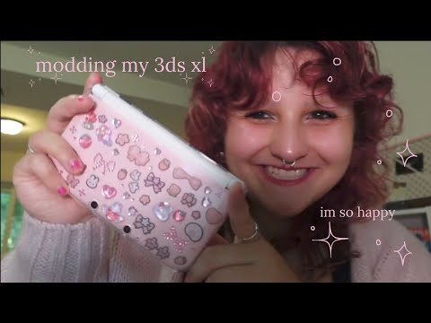 unboxing and modding a pink 3ds xl in 2025