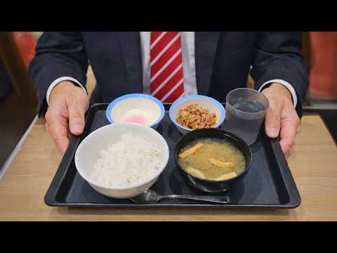 The Cheap Breakfast of Japanese Salaryman | $2 Breakfast at Matsuya