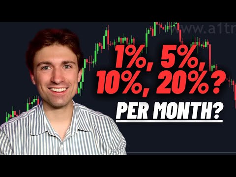 How much % does a good trader return per month?