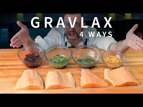 Salmon Gravlax Recipe in 4 Ways || How to Make Perfect Salmon Gravlax Recipe || Cured Salmon Gravlax
