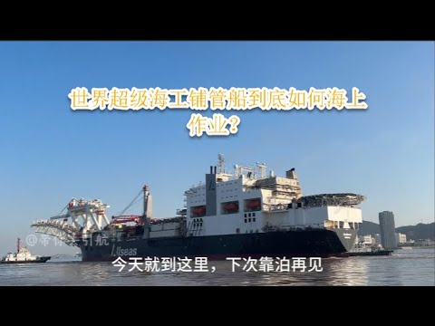世界超级海工铺管船到底如何海上作业船员生活环境豪华吗 #真实生活分享计划 奥达西亚Audacia是由瑞士海洋工程巨头Allseas拥有并运营的先进铺管船专为各类海底管道项目优化设计 该船自2005年建