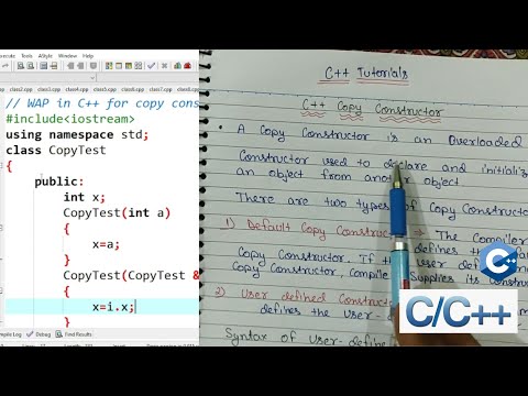 Types of Constructors in C++ | Copy constructor program | C++ Object Oriented Programming Hindi - 61