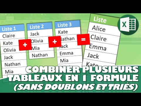 Comment fusionner des tableaux, les trier et supprimer les doubles avec une seule formule Excel ?