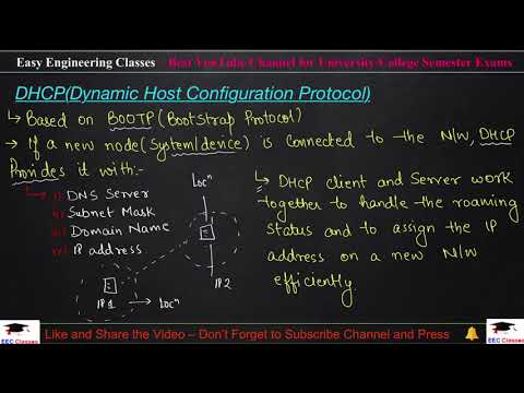 Mobile Computing Short Notes | DHCP(Dynamic Host Configuration Protocol) | Important Points
