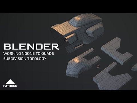 Blender - Working Ngons to Quads - Subdivision Topology