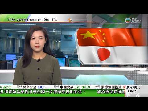無綫TVB六點半新聞報道｜東京有自稱自衛隊官員闖中國使館威脅殺人 中方批日本涉台灣錯誤政策等流毒深重｜張軍：博鰲亞洲論壇核心價值在於凝聚共識 ｜國際油價先跌後回升 有分析料後市走勢仍有機會上升｜TVB