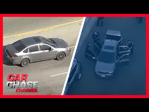 FULL CHASE: Police chase alleged armed robbery suspects through Los Angeles | Car Chase Channel
