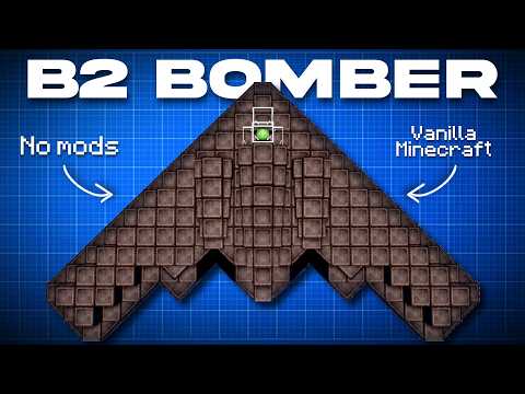 Adding a Stealth Bomber to Minecraft and blowing up a famous youtuber