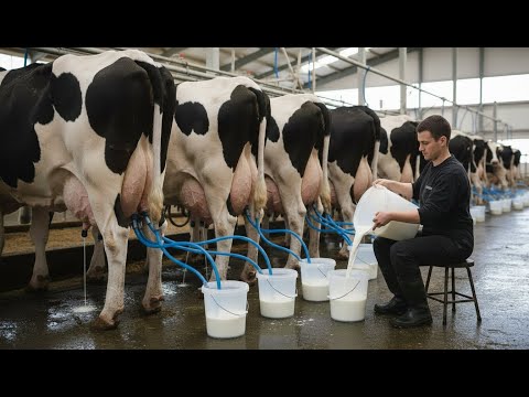 How Milk Is Produced in a World-Class Industrial Dairy Farm