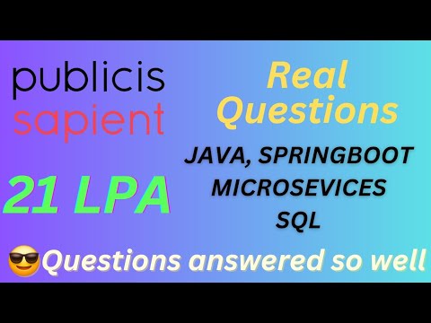 2-7 Years Interview Experience | Java | Spring Boot | Microservices | SQL | Maven | SAPIENT PUBLICIS