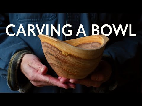 Calm Carving | A Large Bowl From An Incredible Wild Cherry Log Using Hand Tools - Green Wood Project