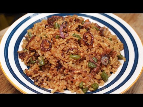 古早味的菜豆饭，简单版! 又香又好吃😍🍚Braised rice with long beans, simple version! It is fragrant and delicious 😍🍚