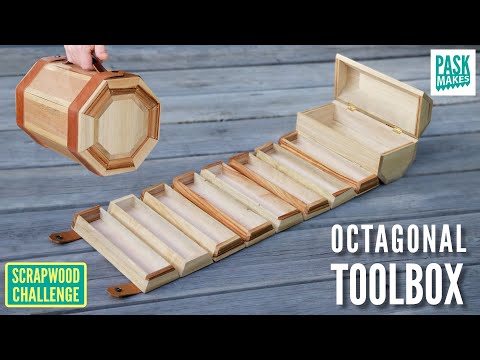 Making an Octagonal Toolbox - (Day 6) 7 Scrapwood Challenges in 7 Days - ep48