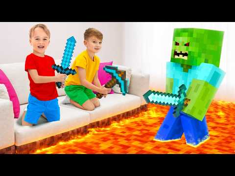 Minecraft Became Real at Home - Fun challenges for kids