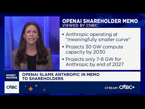 OpenAI slams Anthropic in memo to shareholders