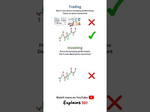 The difference between trading and investing? #fyp #foryou #investing #trading #money #billionaire