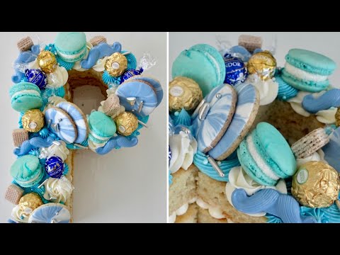 How to Make a Letter Cake without a Special Pan | Letter Cake Pricing | Detailed Cake Tutorial in 4K