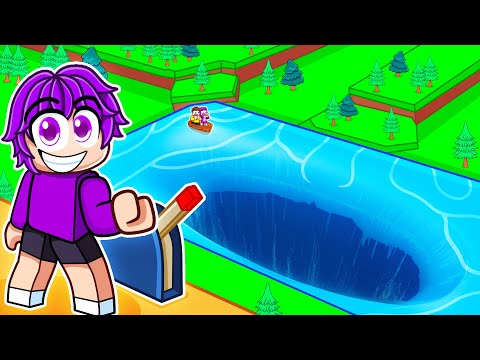 Opening a SINKHOLE in Roblox Build a Boat…