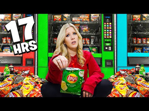 Eating Only VENDING MACHINE Food for 24 Hours! - Challenge