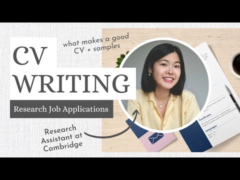 How to Write a CV for a Research Assistant Position + Example | Biomedical Research Job Applications
