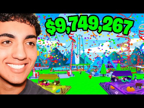 Building the BIGGEST Amusement Park In Roblox...