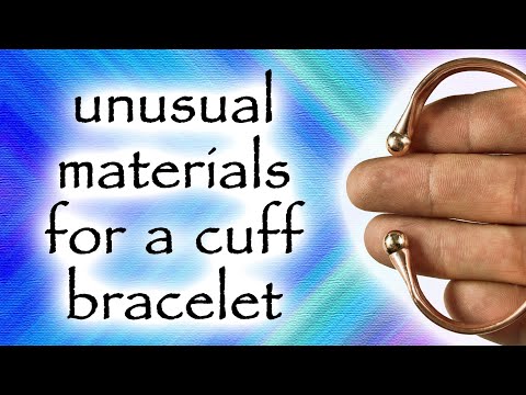 making a copper tube cuff bracelet ( using bronze ball bearings)
