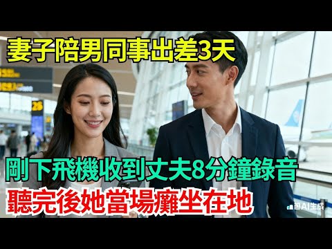 妻子陪男同事出差3天，機場剛下飛機收到丈夫發來的8分鐘錄音，聽完後她當場癱坐在地 #小說#故事#情感#夫妻#情感故事#家庭矛盾#爽文