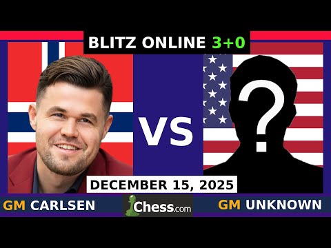 Magnus Carlsen vs GM Handplay01 | Blitz Chess 3+0 | December 15, 2025