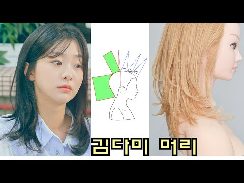 김다미 머리 레이어드컷 /김다미헤어/레이어드컷/김다미헤어스타일/그해우리는김다미머리/how to cut quick/layered cut/how to hush_cut,