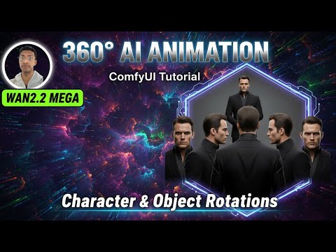ComfyUI Tutorial: 360 AI Character Animation with Wan2.2 Mega All-In-One