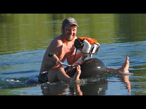 ✅Юркая лодка из Мото-Косы и камеры от Камаза ⚓ Сделай и себе такой же прогулочный катер