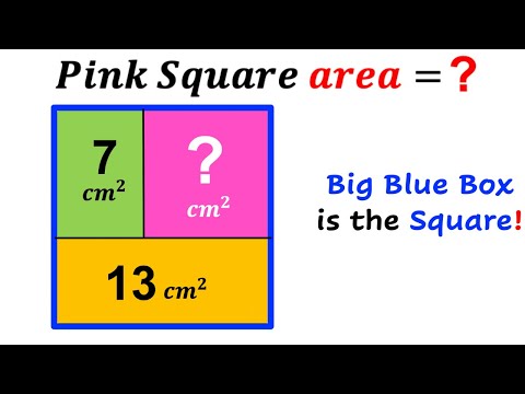 Can you find area of the Pink shaded Square? | (Rectangles) | #math #maths | #geometry