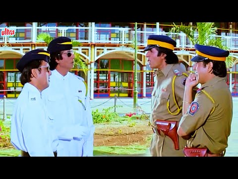 डबल रोल - पुलिस वाला होक पुलिस वालो हाथ दिखता हे - गोविंदा और अमिताभ बच्चन की धमाकेदार कॉमेडी सीन