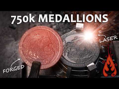 Forging the 750k Medallions with Laser Engraved Dies! (GIVEAWAY)