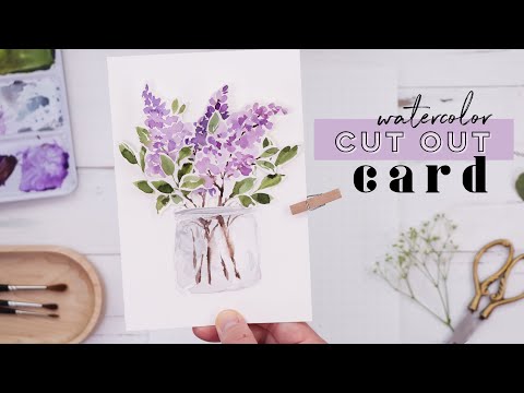 How To Paint Loose Lilacs | Simple Watercolor Card