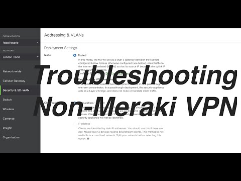 [TSHOOT] Troubleshoot Non-Meraki VPN Tunnels with Cisco Meraki MX Security Appliances