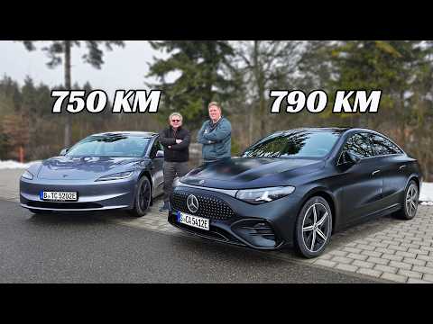Wie realistisch sind die 700KM? Mercedes CLA 250 gegen Tesla Model 3 LR - Vergleich, Test