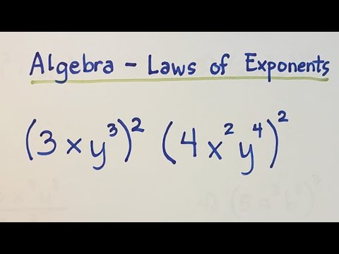 Simplifying Algebraic Expressions - Laws of Exponents @MathTeacherGon