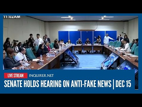 LIVE: Senate holds hearing on anti-fake news | Dec 15