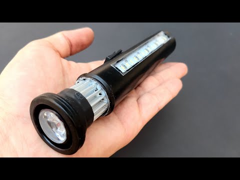 How to make a rechargeable dual lens flashlight using Effervescent tablets tube