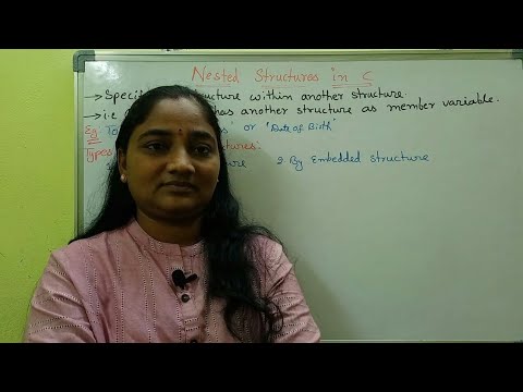 C Language||C Language Tutorial in telugu||Structures in C||Part-3:Nested Structures in C