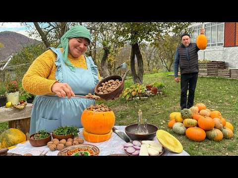 Halloween Pumpkin Cooking | Outdoor Feast & Cozy Fire