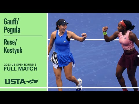 Pegula/Gauff vs. Ruse/Kostyuk Full Match | 2023 US Open Round 3