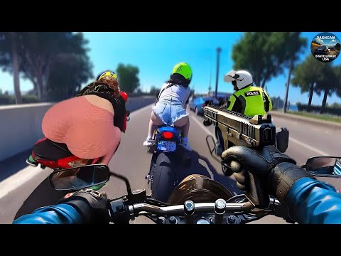 Wildest High-Speed Police Motorcycle Chases Caught on Dashcam! You Wouldn't Believe if Not Filmed
