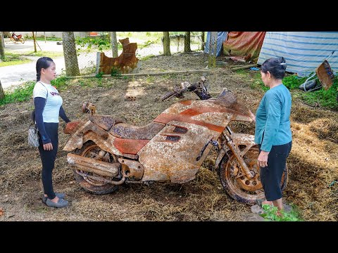Girl Restores Classic 1965 ATV Cfmoto CF250 from USA Abandoned for 35 Years
