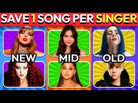 Save One Song Per Singers 🎤 OLD vs MIDDLE vs NEW Most Popular Singers 🎶 Music Quiz