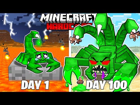 I Survived 100 Days as a POISON SCORPION in HARDCORE Minecraft