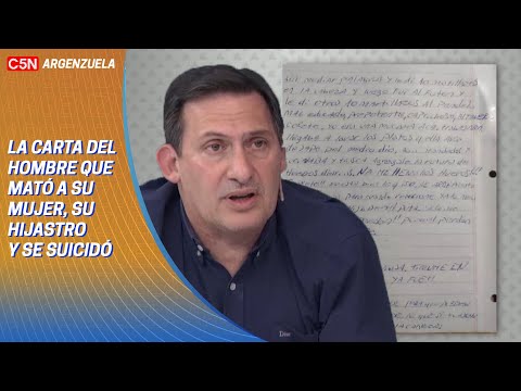“Los MATÉ porque me tenían CANSADO”: la CARTA del AUTOR del DOBLE CRIMEN de OLAVARRÍA