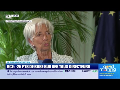 Christine Lagarde (Banque Centrale Européenne) : BCE, première baisse des taux depuis 5 ans